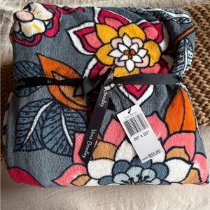 Vera Bradley Floral Fleece Blanket - Pink, Orange, Yellow